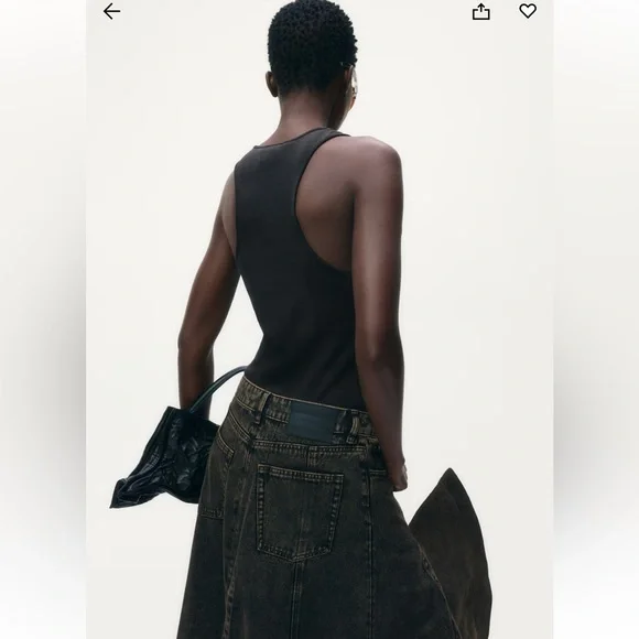 NWT GLENN MARTENS H&M RIBBED TANK TOP - Picture 3 of 5